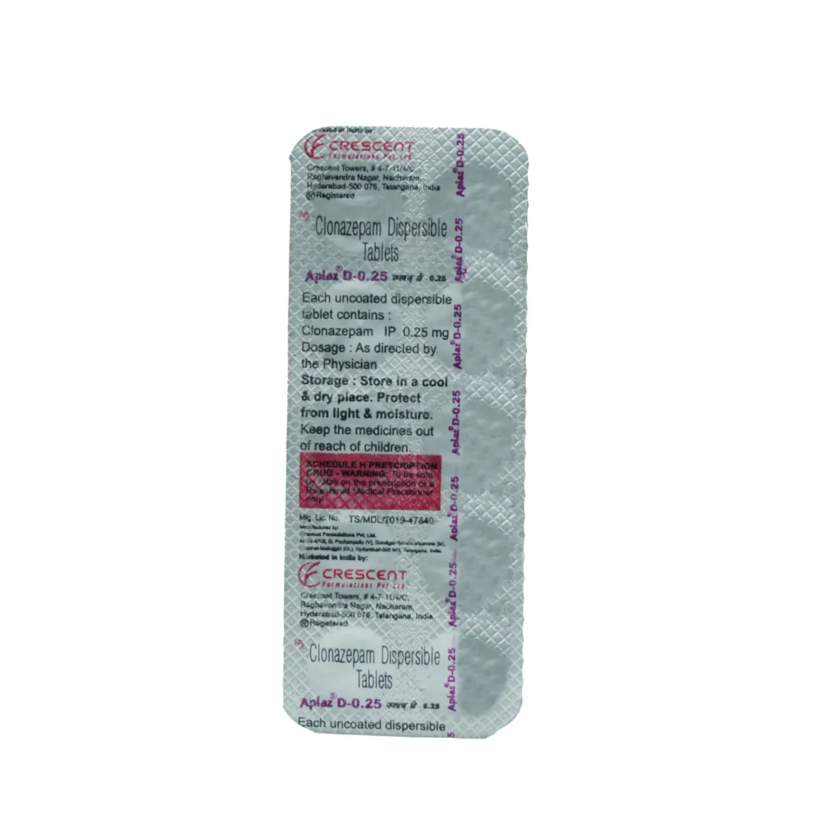 Aplaz-d-0.25 Tab