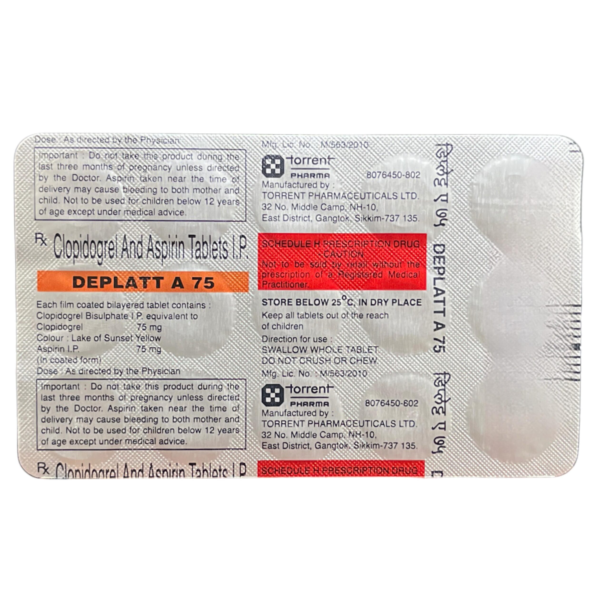 Deplatt A 75mg Tab