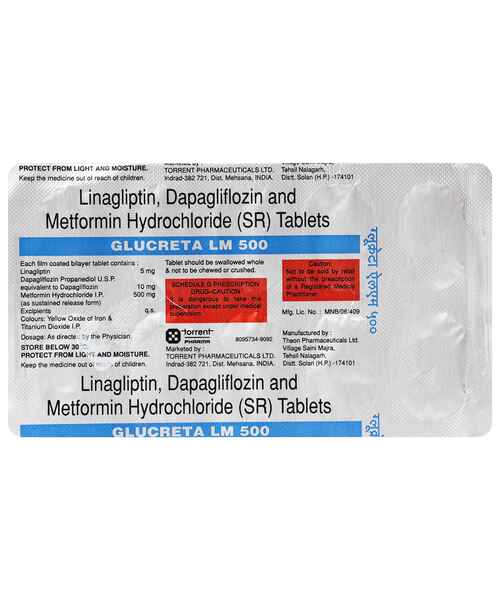 Glucreta Lm 500mg Tabs