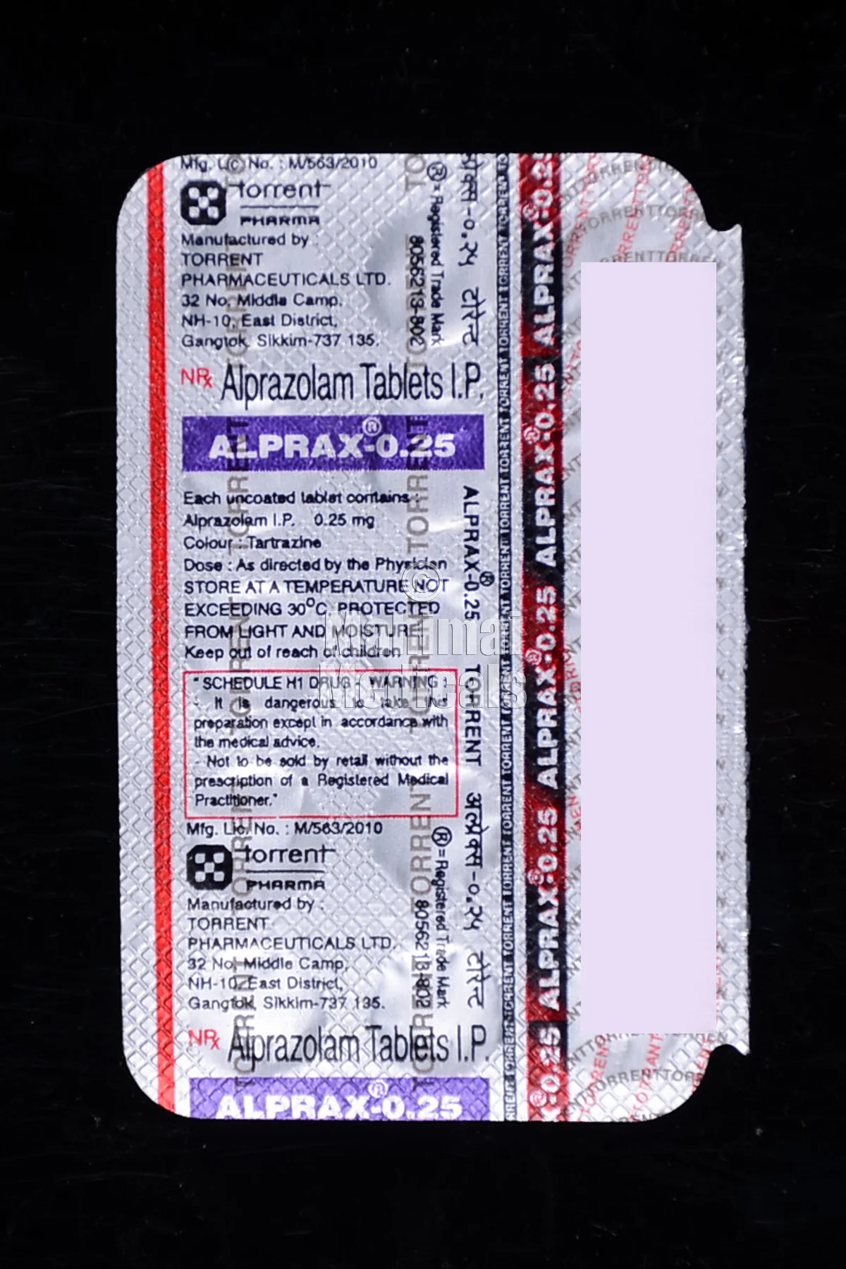 Alprax 0.25mg Tabs*
