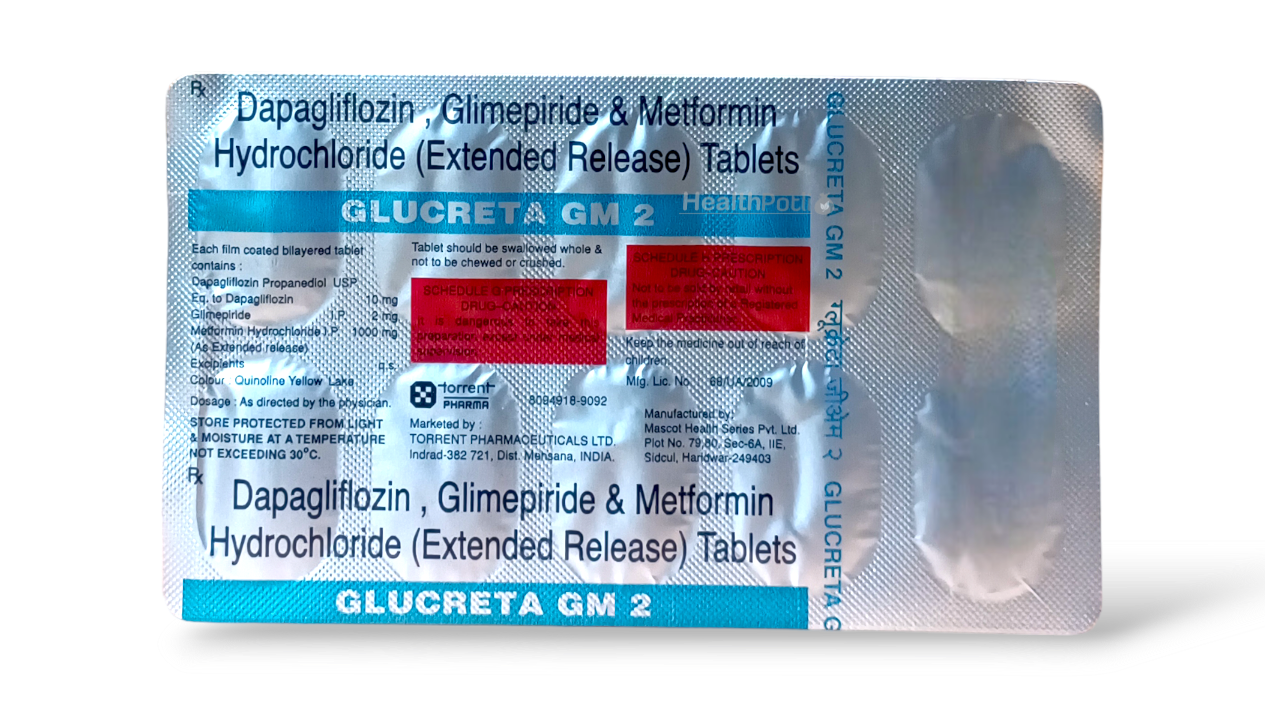 Glucreta Gm 2/10/1000 Tabs