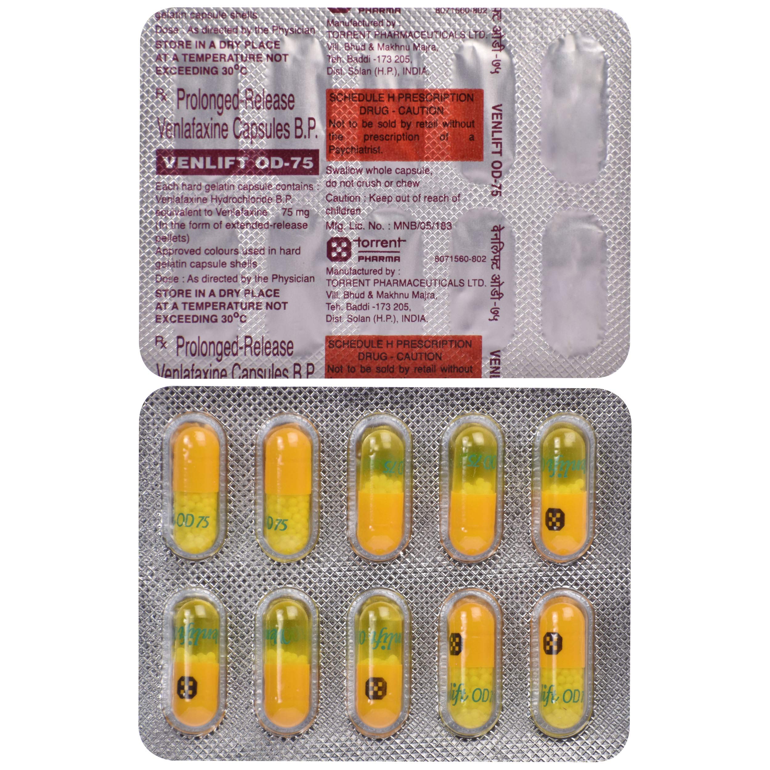 Venlift Od 75mg Tab