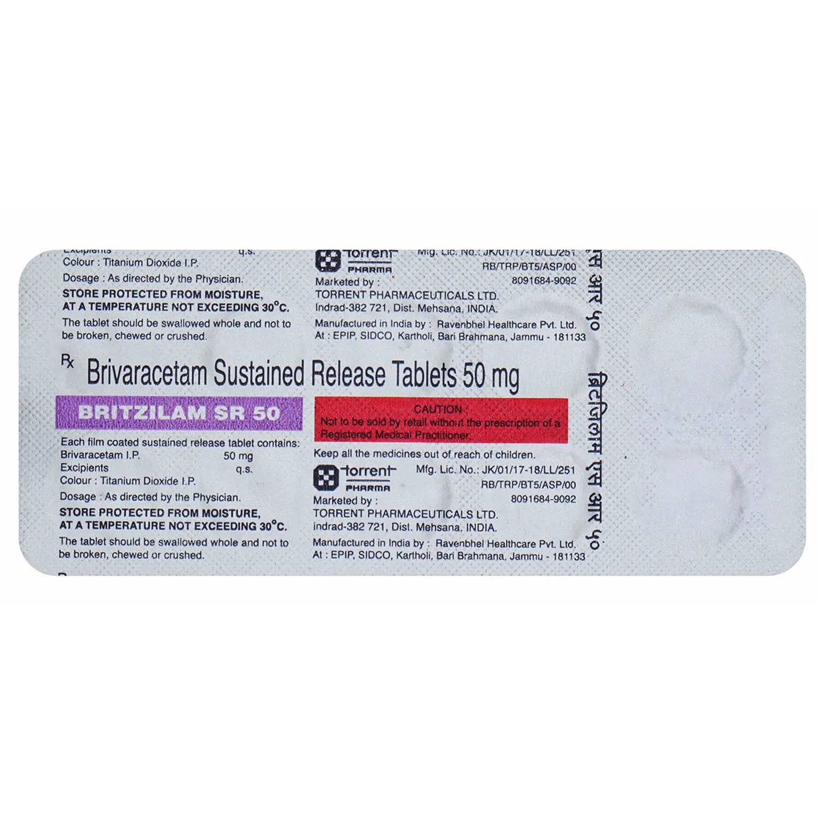 Britzilam Sr 50mg