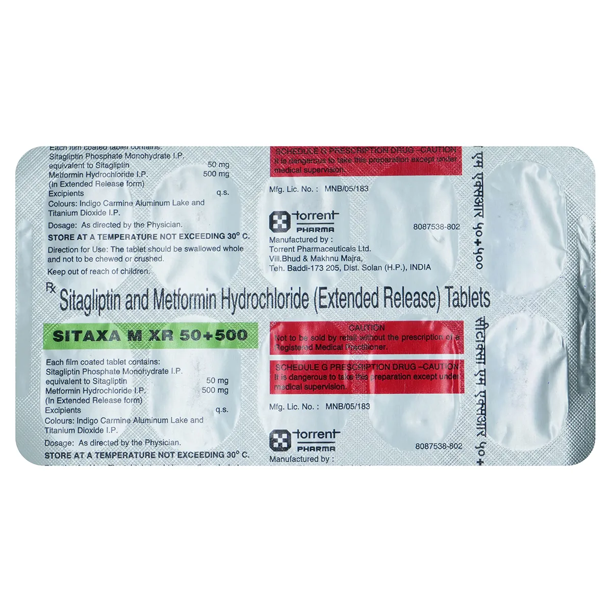 Sitaxa M Xr 50+500 Tab