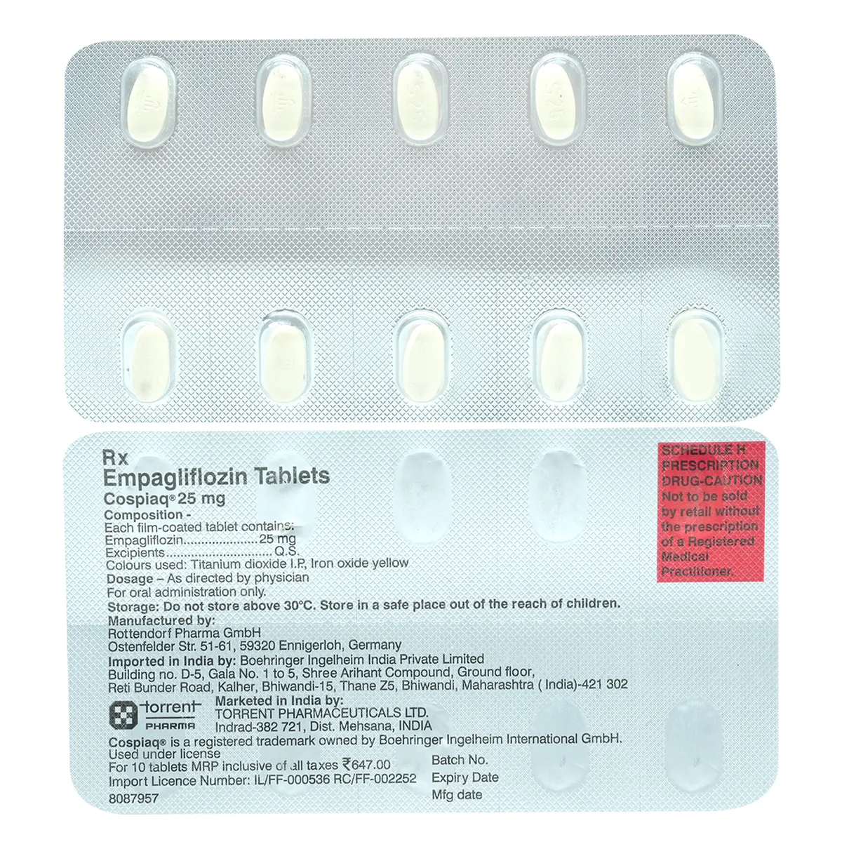 Cospiaq 25 Tab