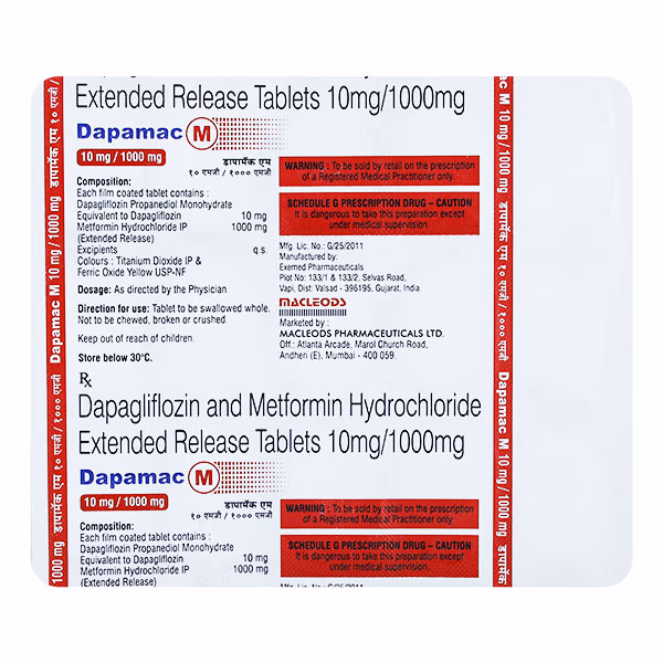 Dapamac M 10/1000 Tab