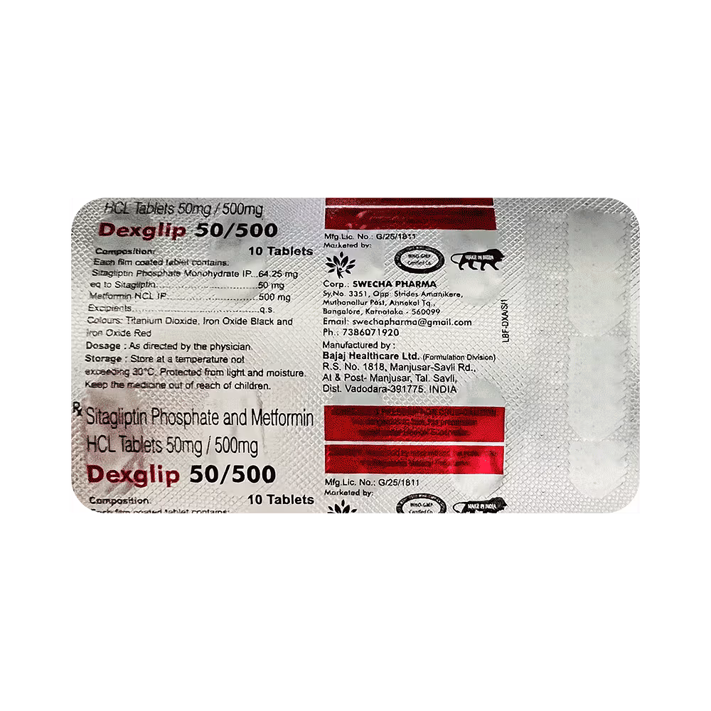 Dexglip 50/500mg Tab