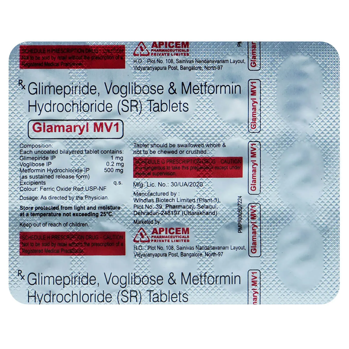 Glamaryl M1 Tab 15s
