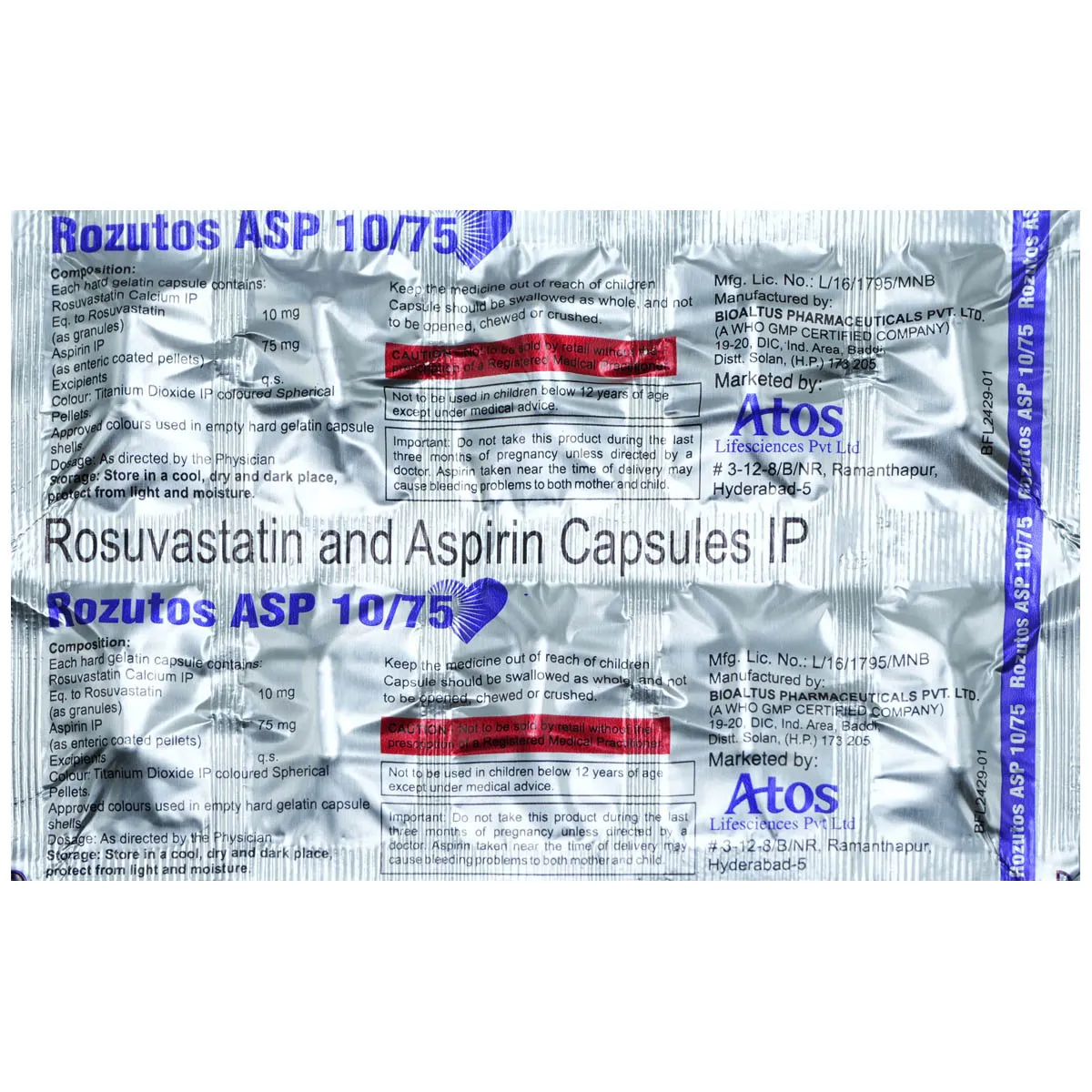 Rozutos Asp 10/75mg Tab 10s