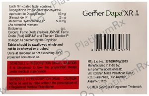 Gemer Dapa Xr 10/2/500 Mg Tab