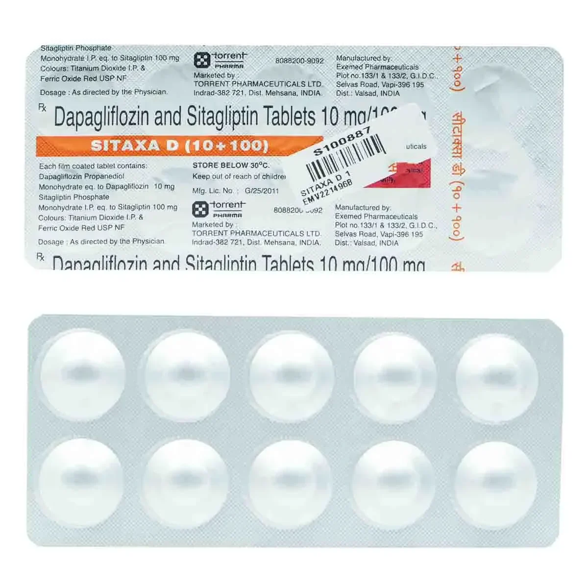Sitazox D 100/10 Tab