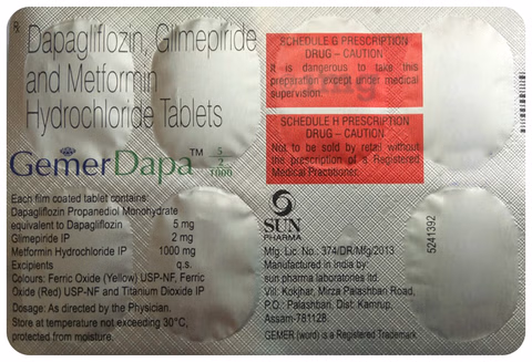 Gemer Dapa 5/1/1000mg Tabs
